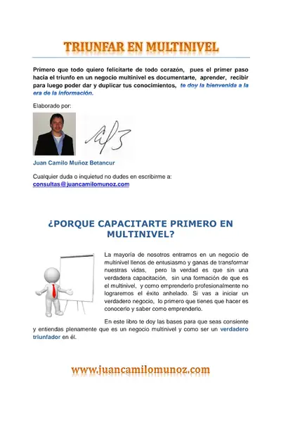 Portada del libro: Triumfar En Multinivel