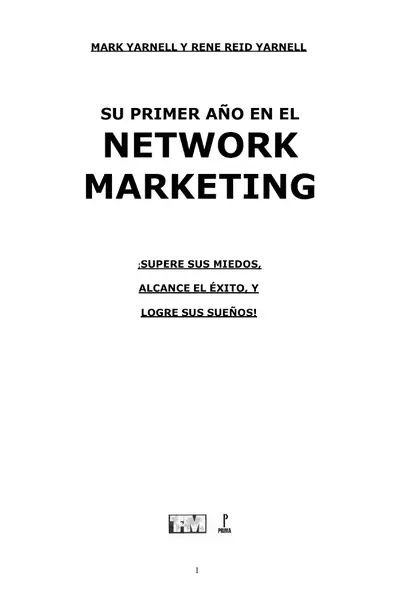 Portada del libro: Su Primer Anno En El Network Marketing Mark Y Rene Yarnell1