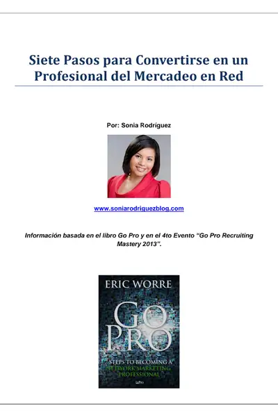 Portada del libro: Siete Pasos Para Convertirse En Un Profesional Del Mercadeo En Red Sonia Rodriguez