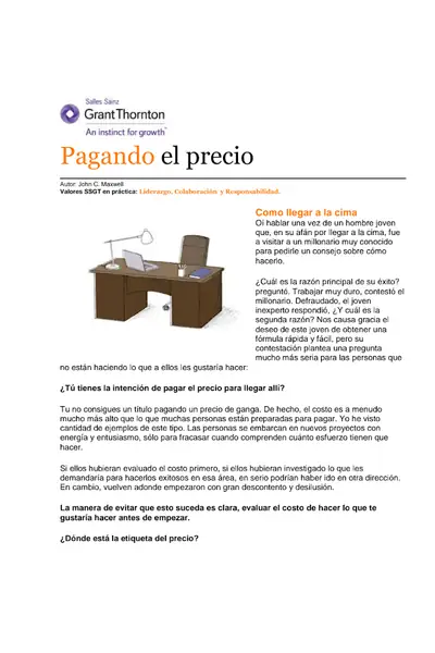 Portada del libro: Pagando El Precio