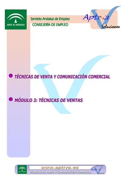 Portada del libro: Modulo 3 Tecnicas De Venta
