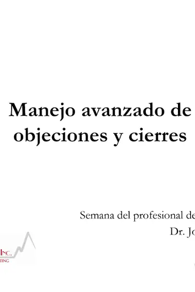 Portada del libro: Manejo Avanzado De Objeciones Y Cierres Sme 2012