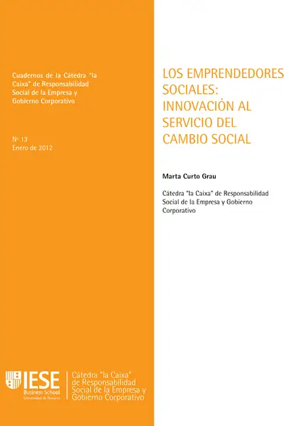 Portada del libro: Los Emprendedores Sociales Marta Curto