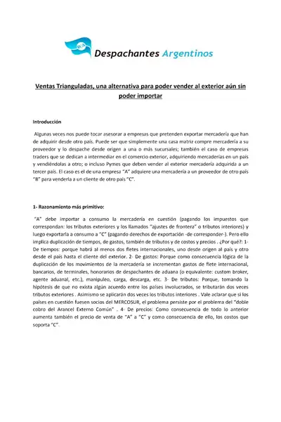 Portada del libro: Ventas Trianguladasda