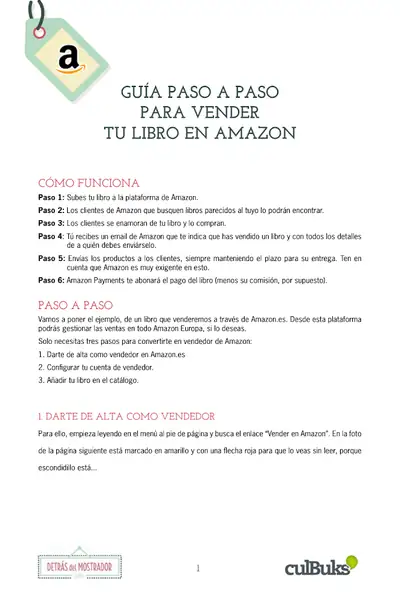 Portada del libro: Guia Paso A Paso Para Vender Tu Libro En Amazon Otros
