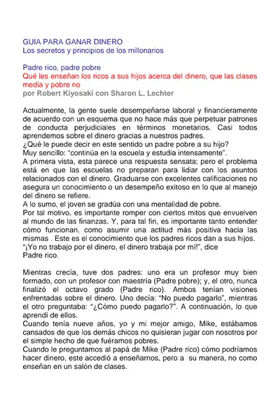 Portada del libro: Guia Para Ganar Dinero
