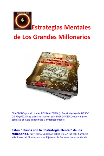 Portada del libro: Estrategias Mentales De Los Grandes Millonarios