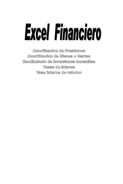 Portada del libro: Excel Financiero Otros