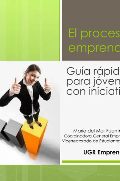 Portada del libro: El Proceso Emprendedor Maria Del Mar
