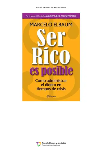 Portada del libro: Como Ser Rico En Tiempos De Crisis