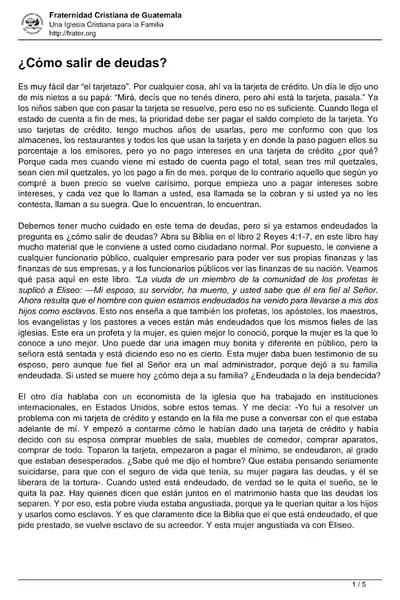 Portada del libro: Como Salir De Deudas