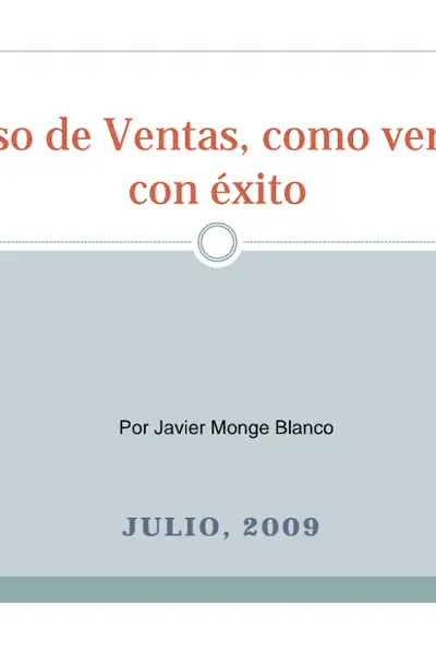 Portada del libro: Curso Ventas Vender Exito