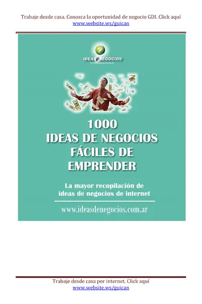 Portada del libro: 1000 Ideas De Negocios Ebook Guican