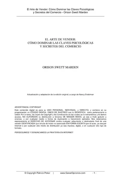 Portada del libro: El Arte De Vender