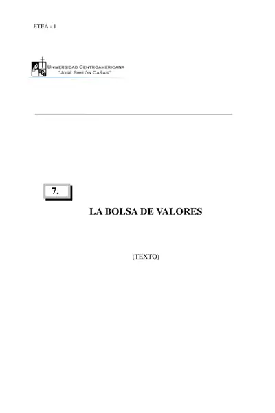 Portada del libro: Mercado De Valores