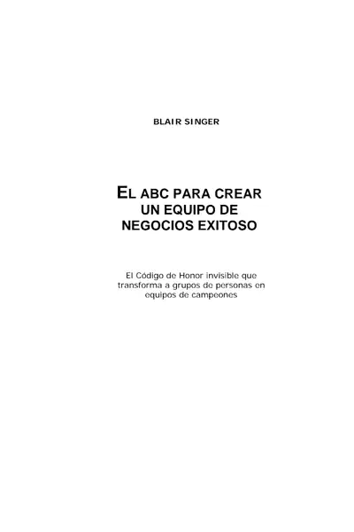 Portada del libro: 11 El Abc Equipo De Negocios