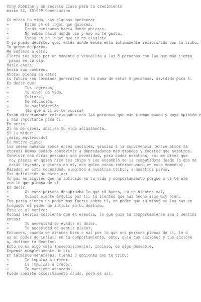 Portada del libro: Secreto Clave Para Tu Crecimiento Anthony Robbins