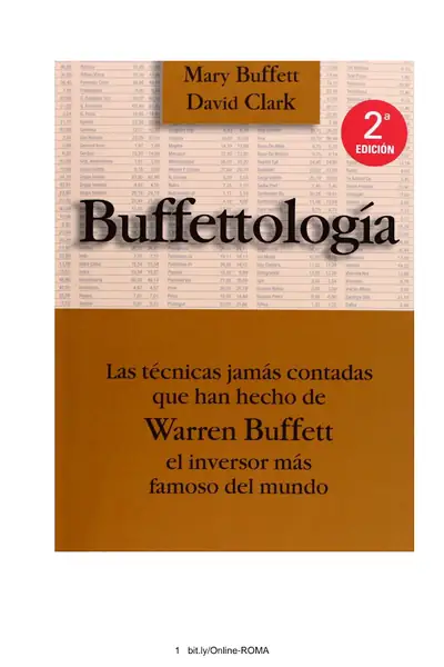 Portada del libro: Buffettologia De Warren Buffet Mary Buffett