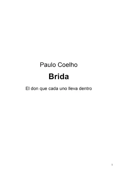 Portada del libro: Brida P Coelho