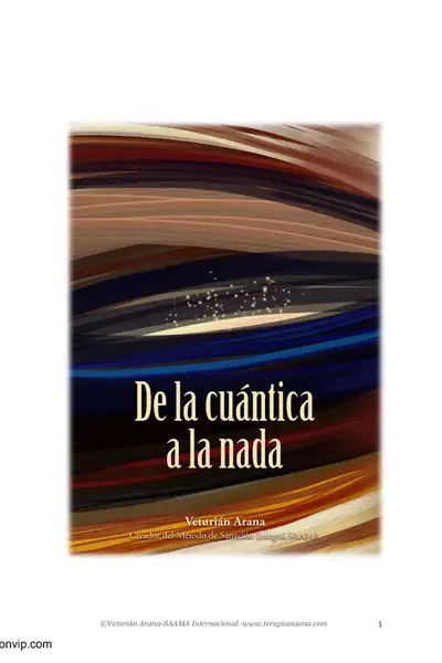 Portada del libro: De La Cuantica A La Nada