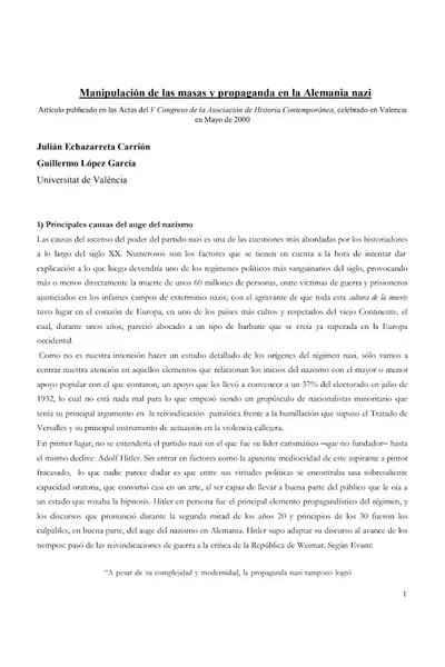Portada del libro: 23 Manipulacion Masas Propaganda Nazi