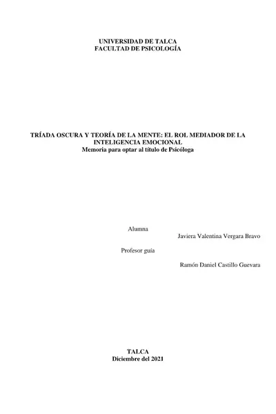 Portada del libro: 41 Triada Oscura Y Teoria De La Mente