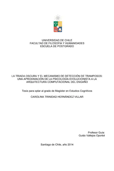 Portada del libro: 57 Triada Oscura Deteccion Tramposos