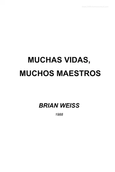 Portada del libro: Muchas Vidas Muchos Maestros