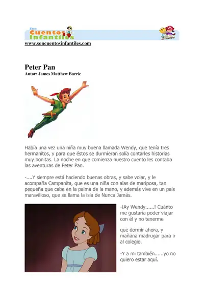 Portada del libro: Peterpan Ilustrado