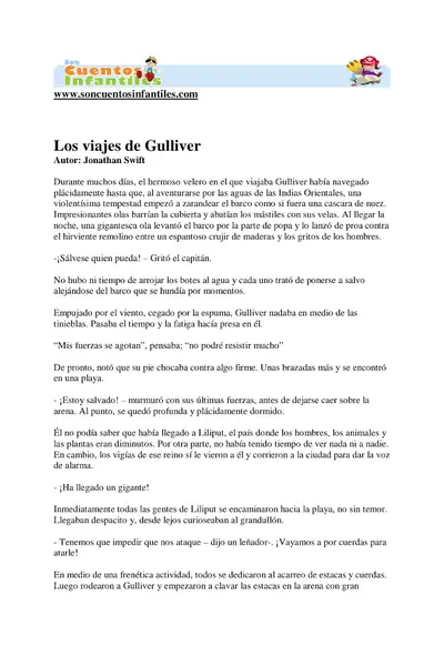 Portada del libro: Los Viajes De Gulliver
