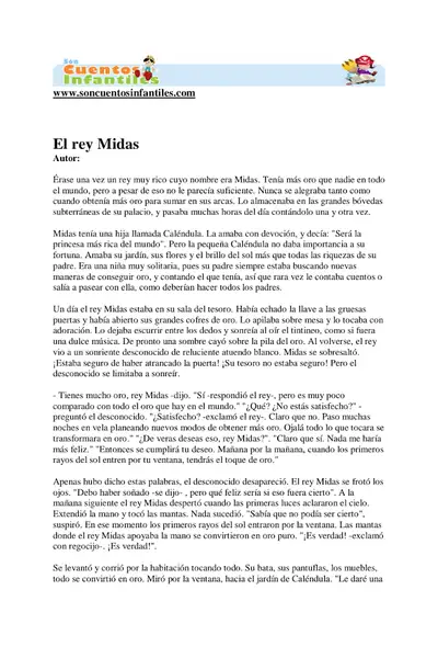 Portada del libro: El Rey Midas