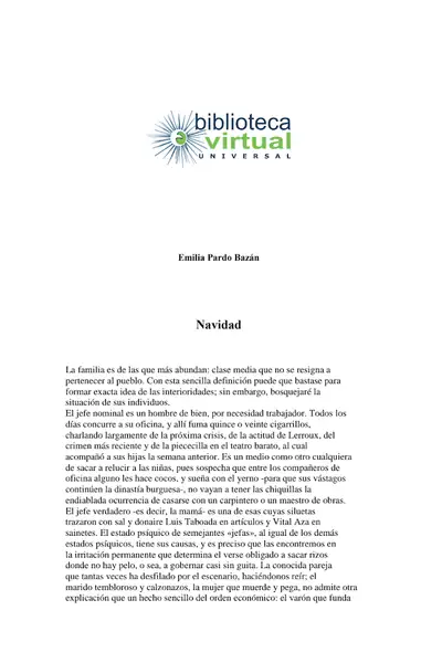 Portada del libro: Navidad Emilia Pardo BazáN