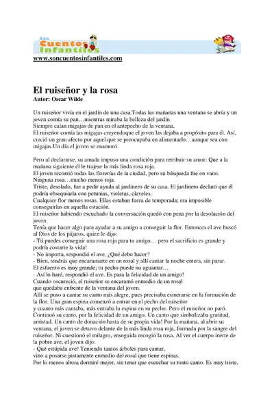 Portada del libro: El Ruisenor Y La Rosa