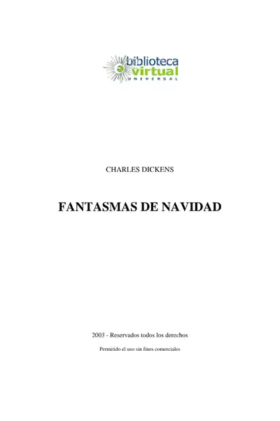 Portada del libro: Fantasmas De Navidad Charles Dickens