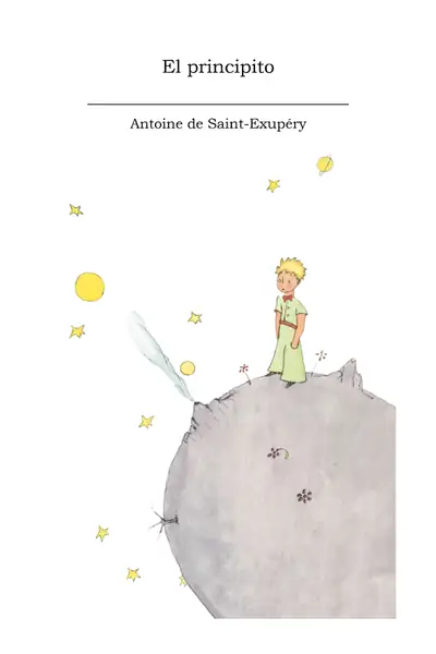 Portada del libro: El Principito Antoine De Saint ExupéRy