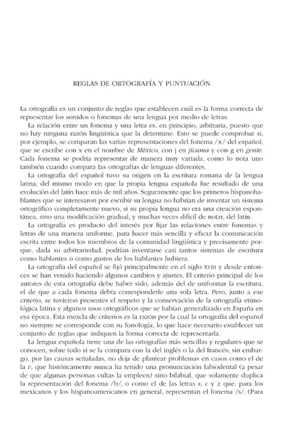 Portada del libro: Reglas De OrtografíA