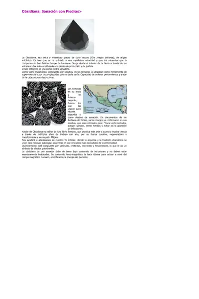 Portada del libro: Obsidiana SanacióN Con Piedras