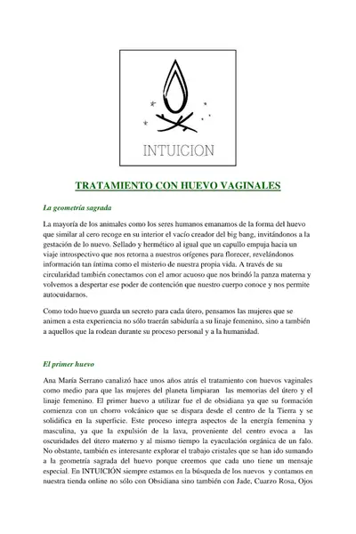 Portada del libro: Tratamiento con huevos vaginales