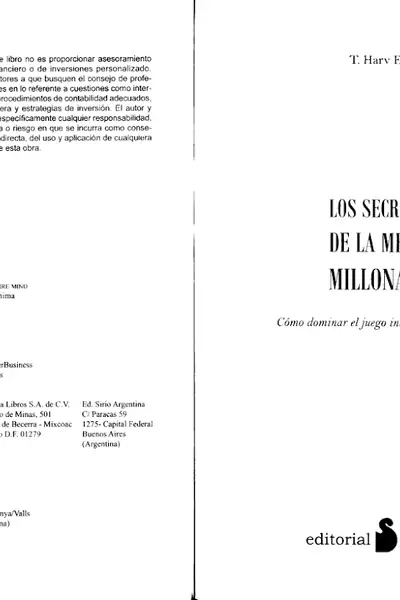 Portada del libro: Secretos De La Mente Millonaria