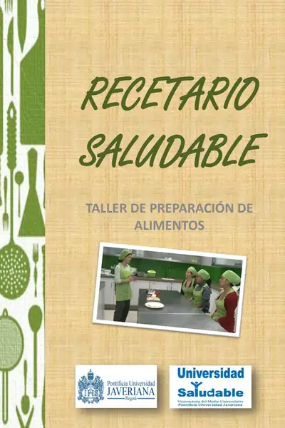 Portada del libro: Recetario Saludable