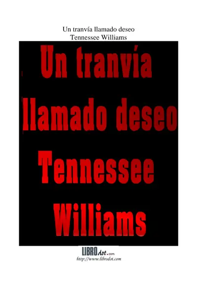Portada del libro: Un TranvíA Llamado Deseo