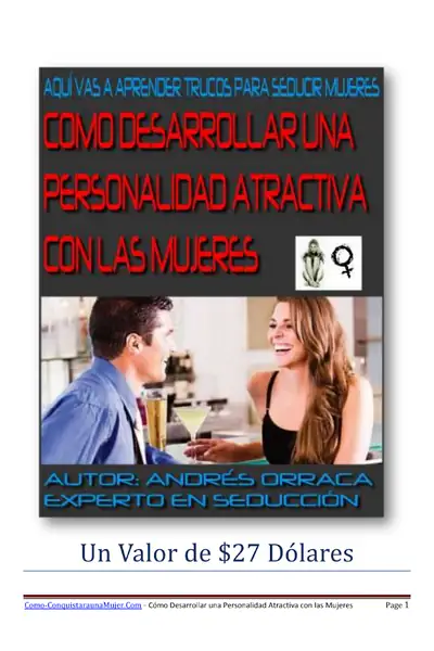Portada del libro: Como Desarrollar Una Personalidad Atractiva Con Las Mujeres Andres Orraca