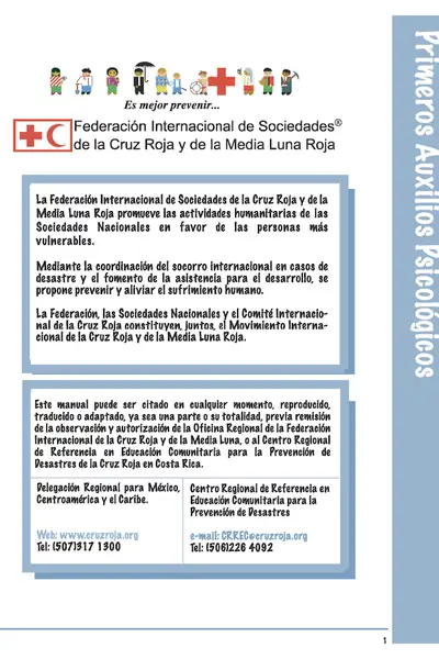 Portada del libro: Primeros Auxilios Sicologicos Ifrc