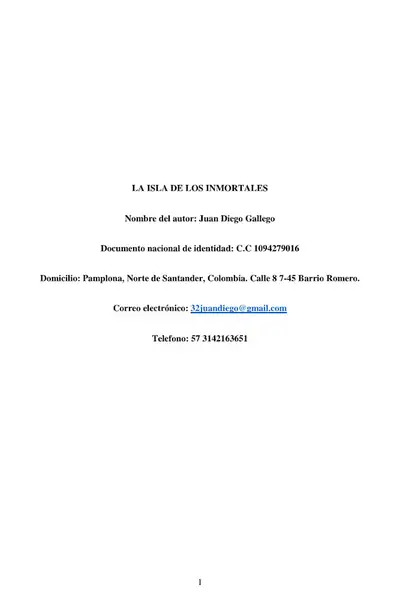 Portada del libro: La Isla De Los Inmortales