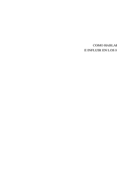 Portada del libro: Como Hablar Bien En Publico E Influir En Los Hombres De Negocios Dale Carnegie