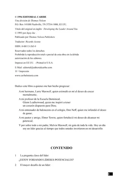Portada del libro: Desarrolle Los Lideres Que Estan Alrededor De Usted John C Maxwell