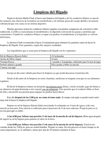 Portada del libro: Limpieza Del Higado