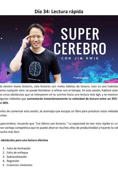 Portada del libro: DíA 34 Lectura RáPida