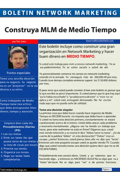Portada del libro: Construya Networkmarketing Mientras Trabaja