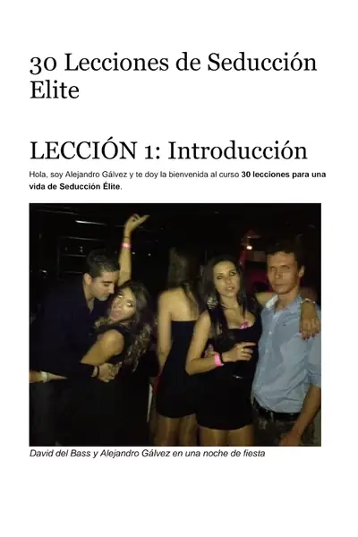 Portada del libro: 30 Lecciones De Seduccion Elitedavid Delbass Alvaro Reyes Y Alejandro